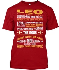 Zodiac Leo The Lion Like Wild-fire Hard To Stop T-Shirt Made in USA S-5XL