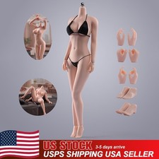1:6 Female Pale Skin Large Bust Breast Figure Flexible Seamless 12in Body Model