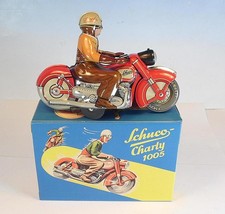Schuco Nr. 1005 Blech Motorrad Charly rot Neuauflage Motorcycle OVP #3420