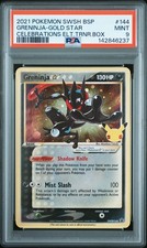 Greninja-gold Star 144 Celebrations Elite Trainer Box Pokemon PSA 9