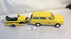 Vintage Tonka pressed steel jeep wagoneer with snowmobile
