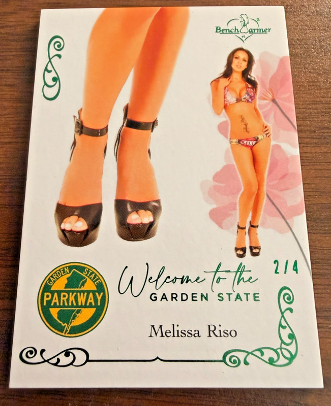 2022 Benchwarmers  Welcome to Garden State trading foot card of Melissa Riso