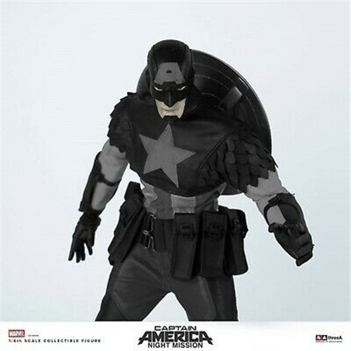 Night Mission Version stealth Captain America Marvel x Three A Toys 1/6 USA - Picture 2 of 6