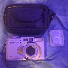 Pentax Optio 550 Compact Digital Camera 5.0MP 5x Zoom Silver w/ Case & SD Card