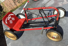 Vintage AMF Scat Car Pedal Kiddy Car Red Original Mid Century Metal Toy