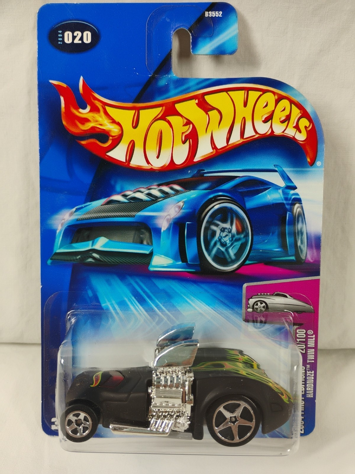 Hot Wheels 2004 First Editions 20/100 Hardnoze Twin Mill 2004 #020 Black