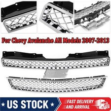 Chrome For Chevy Tahoesuburban Ltz 1500 2500 Grille 2007-2013 2014 Upper Lower