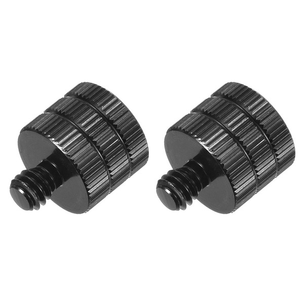 2Stk MikrofonstäNder-Adapter, M5-Weiblich Zu 1/4-MäNnlich Schraubgewindeadapter-image