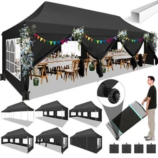 10'x30' Heavy Duty Pop Up Canopy Commercial Tent Waterproof Gazebo Outdoor Party