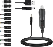 12V Car Charger 10A with 11 Connectors for DVD GPS Camera Bluetooth