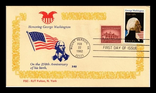 US COVER FIRST DAY OF ISSUE HONORING GEORGE WASHINGTON & MT VERNON