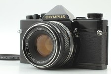  Near MINT Olympus OM-1 Black 35mm Film Camera F.Zuiko Auto-S 50mm f1.8 JAPAN