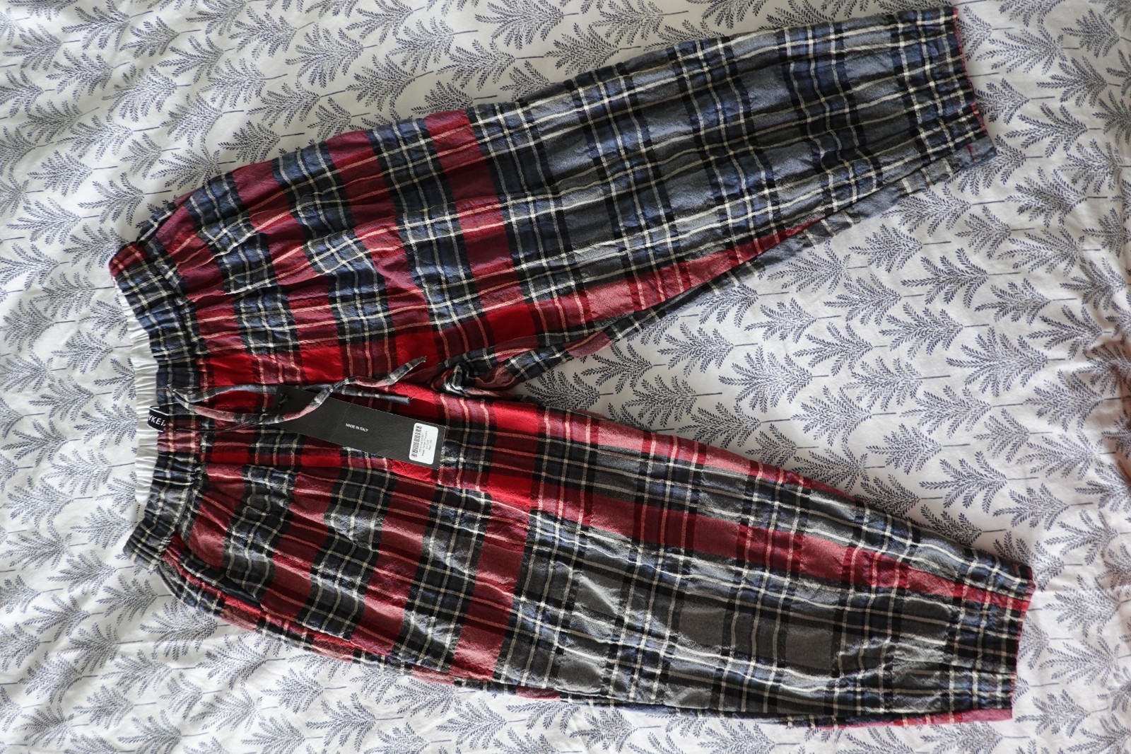 NWT WENDY KEI Cotton Checked TARTAN TROUSERS SUIR - uk 8 rrp £205 image 6