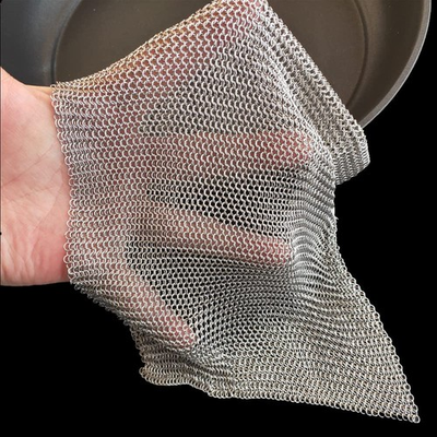 #ad Cast Iron Cleaner and Chainmail Skillet Scrubber Upgraded 3.8mm Small Ring ... $11.85