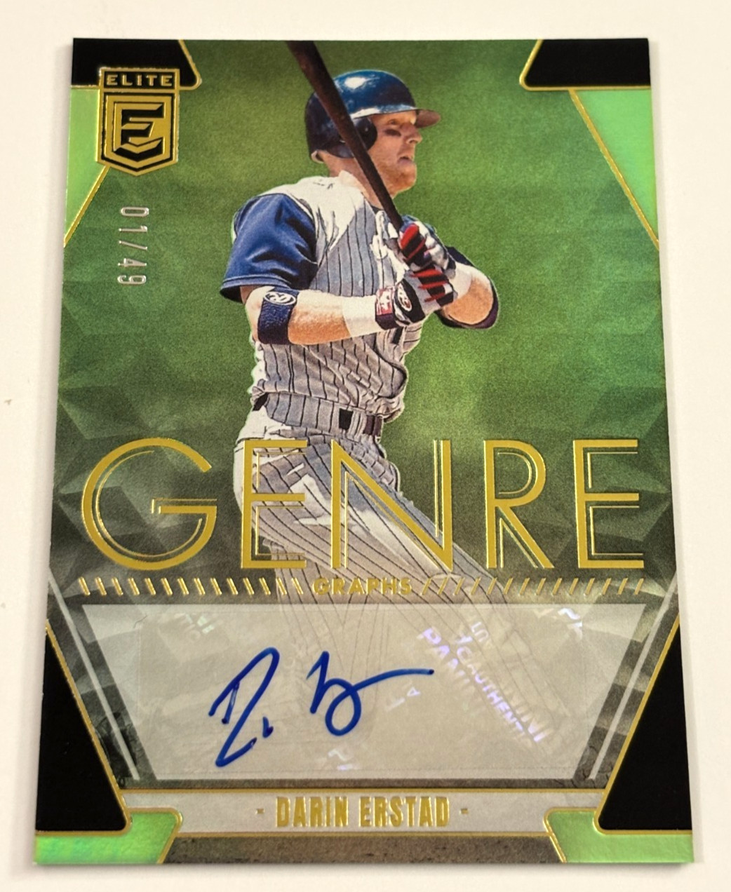 Darin Erstad 2026 Donruss Elite Genre Graphs Lime Green AUTO Autograph Card /49