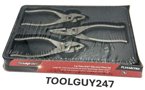 SNAP ON TOOLS USA PL344BCF ND No Dip 3 Piece Slip Joint Pliers Set LN44BCF NEW - Bild 2 von 9