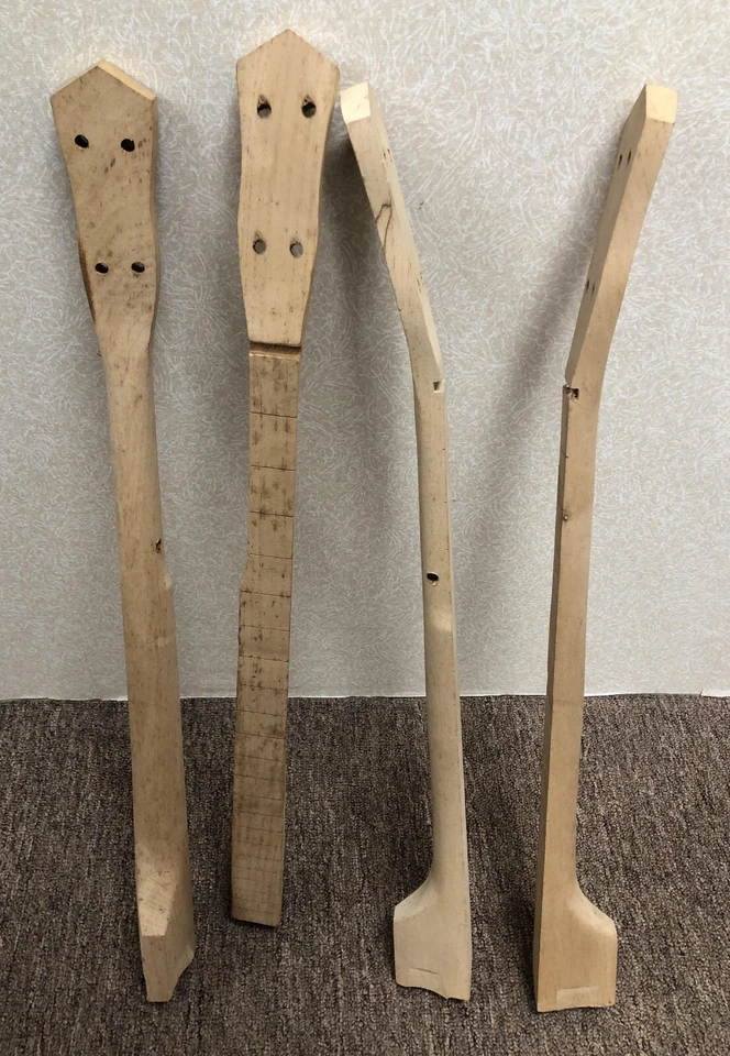 Harmony Banjo Neck Blank 5-String Head Drilled&Fret Cut Raw Blank Neck ZB5UDRFS - Image 4 of 4