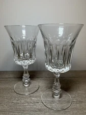 2 Gorham De Medici Crystal Wine Glass Set 8 Oz 7" Water Goblets