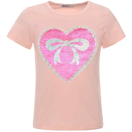Girl T-Shirt Reversible Sequin Stretch Top 22534 - Picture 19 of 30