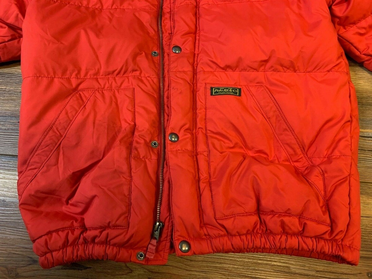 vintage Polo Ralph Lauren RL & Co red hooded adult Jacket | eBay