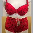 WOMEN'S BRA PANTY SET,  BUTTERFLIES colors size B panty Size options PLEASE READ