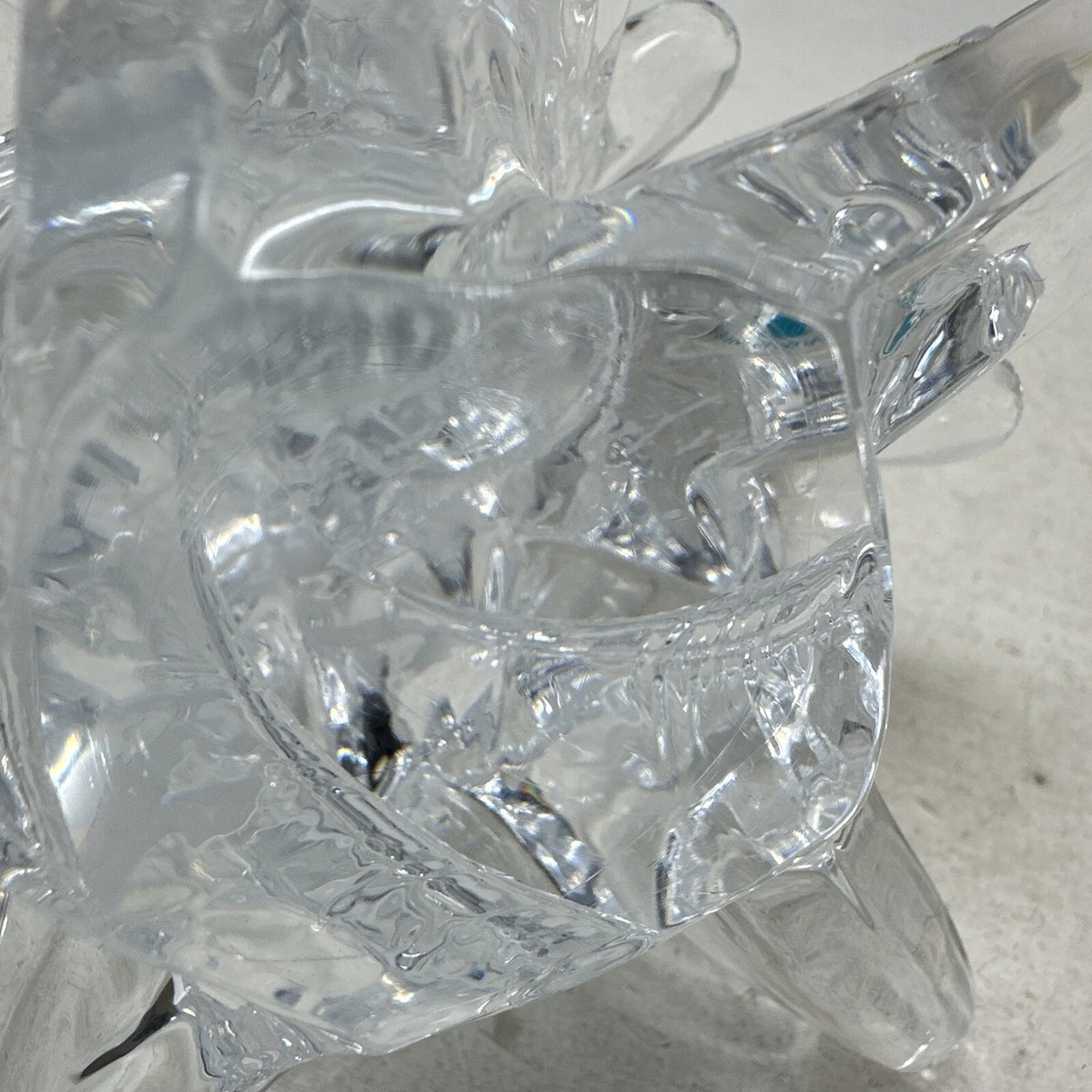 8” Vintage Marcolin Sweden Crystal Art Glass Christmas Tree Signed