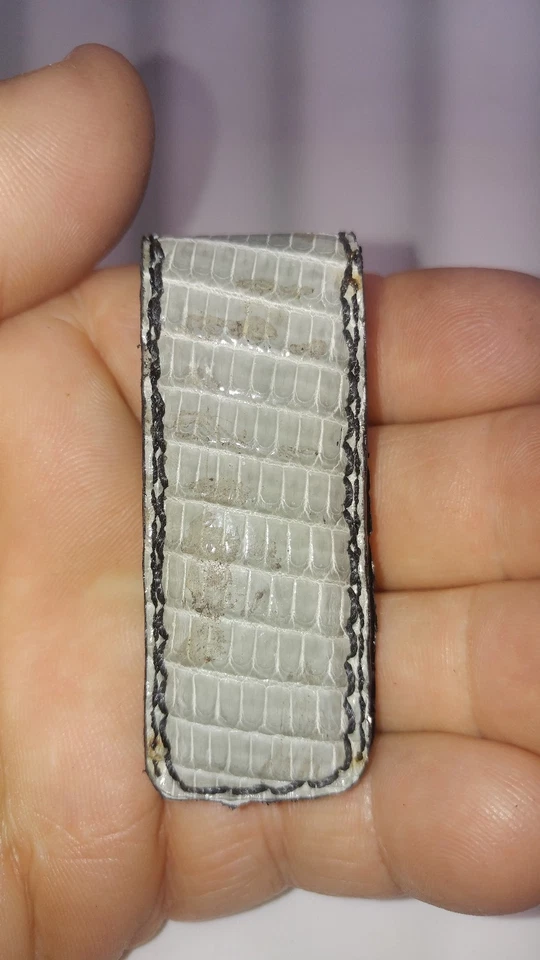 NEW Authentic Magnetic MONEY CLIP LIZARD SKIN Magnet Slim CASH Bill NWOT HIPSTER - Image 2 of 4