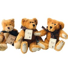 3 Boyds Bears Mohair Garner J Cattington  2 Carter M Bearington  Vtg Poseable