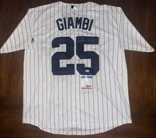Jason Giambi SIGNED #25 New York Yankees sz 52 (XL) jersey w/ PSA COA