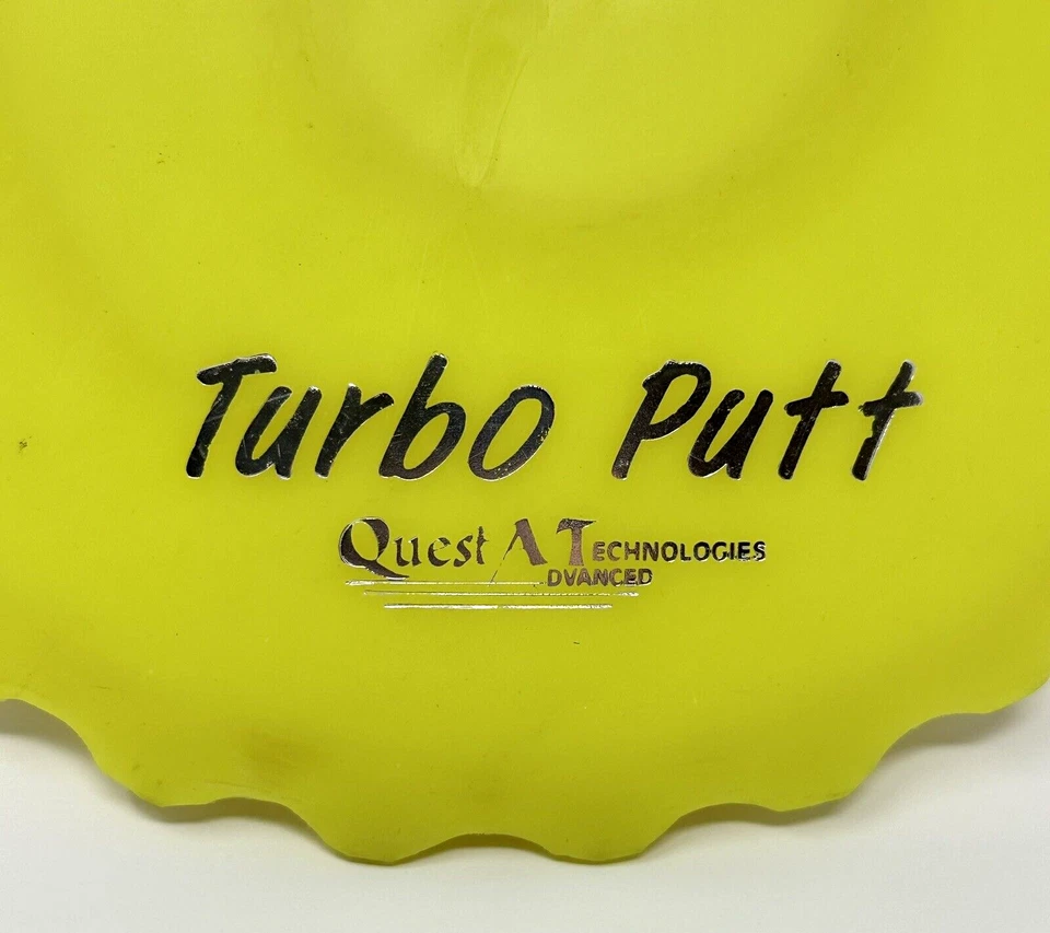 Quest Advanced Technologies Disc Golf Yellow Turbo Putt Scalloped Edge 158g Used - Image 2 of 4