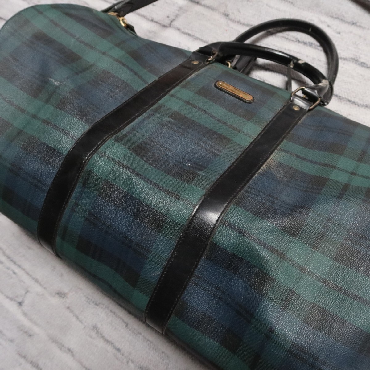 90s Polo Ralph Lauren ブラックウォッチ ダッフルバッグ Vintage Polo Ralph Lauren Blackwatch Duffle Shoulder Bag Travel