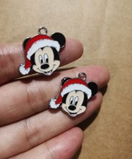 Lot cartoon christmas Mickey Charm Pendant DIY earring Bracelet Jewelry Making