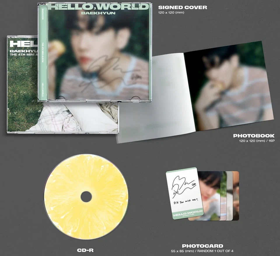 BAEKHYUN EXO Hello, World 4th Mini Album World Ver. SIGNED CD - IN HAND — 第 2/2 张图片