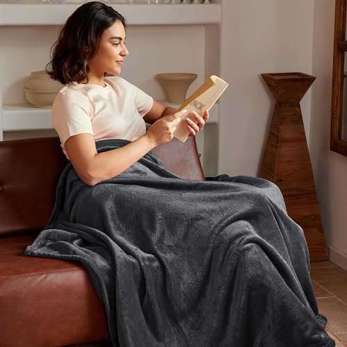 Exclusivo Mezcla Extra Large Fleece Throw Blanket for Couch, Sofa, 300GSM Super - Picture 2 of 12