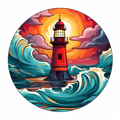 Car sticker sticker lighthouse sticker