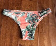 Zaful Women's Tropical Hipster Bikini Bottoms Coral Size US: 4 UK: 8 NEW