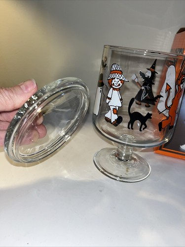 Vintage 1986 Action Industries Halloween Candy Jar Ghost Trick-or-Treat W/ Box - Picture 4 of 9