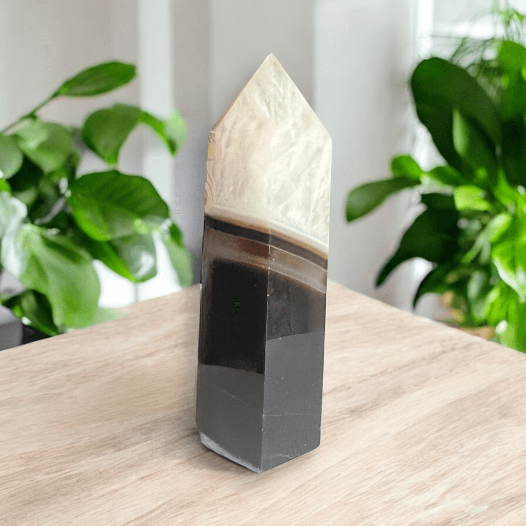 Black Agate Crystal Tower (5)