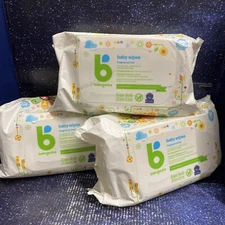 3 X Babyganics Baby Wipes Fragrance & Paraben Free 80 Wipes