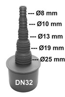 Airfit 50015SN Schlauchnippel FüR Schlauchdurchmesser 25-8Mm DN32