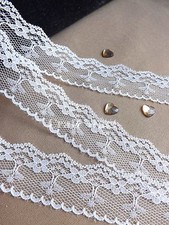 VINTAGE antique off White/Ivory LACE RIBBON WEDDING TRIM Shabby rustic floral