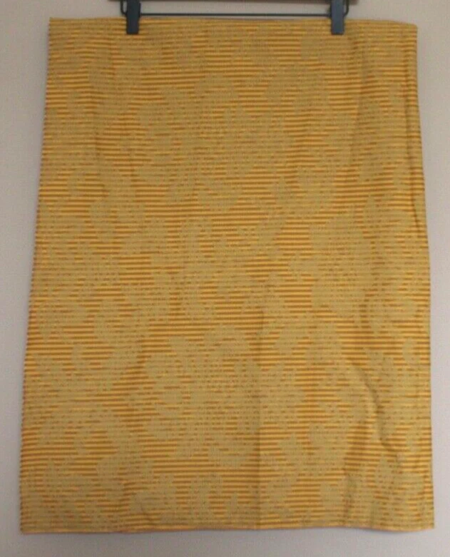 Remanente de tela de laurel vintage dorado amarillo marrón estampado de rayas 2 yardas 54" de ancho Foto 4 de 4