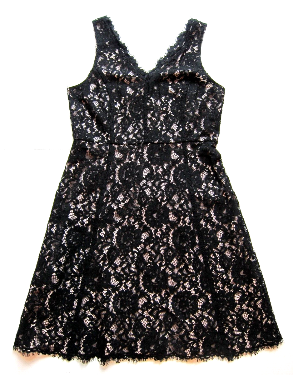 ann taylor loft black lace dress Beautiful Black Lace Ann Taylor Loft Cocktail Dress