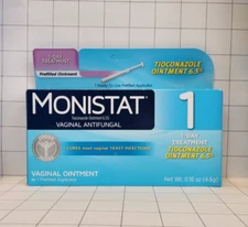 Monistat 1-Day Vaginal Antifungal Treatment Prefilled Ointment 6.5% EXP JUN 26