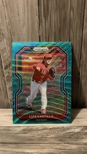 2021 Panini Prizm - Tier III Teal Wave Prizm #210 Luis Castillo - Baseball Card