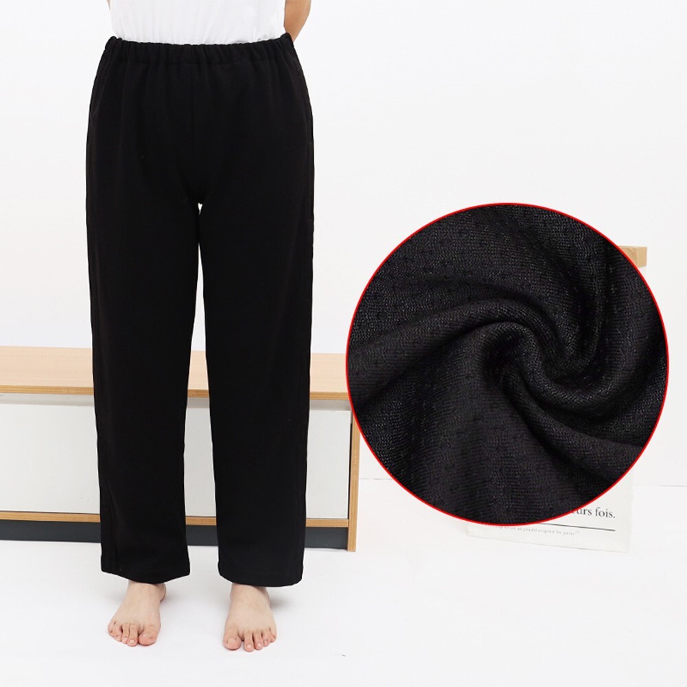 Patient Clothing Pants for Elderly and Disabled Patients Side Zip Black