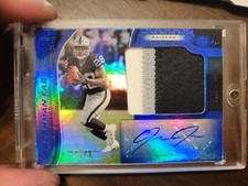 2019 Certified Mirror Blue #204 Josh Jacobs RC ROOKIE  1/1 # JSY AUTO  28/49