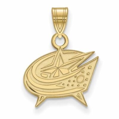 Kleiner Anhänger 10 Karat Gold NHL Columbus Blue Jackets