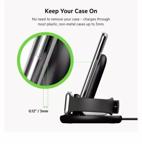 Belkin 3 in 1 Wireless Charger Fast Charging Stand For iPhone iWatch Airpods - Picture 12 of 16