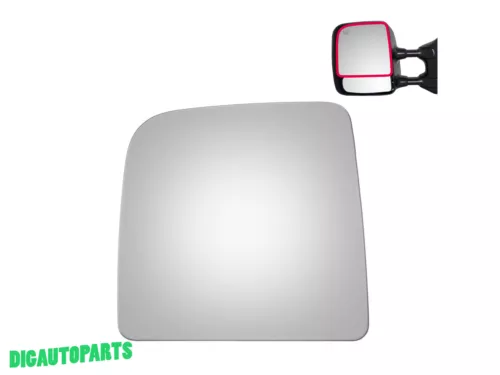 Upper Replacement Mirror Glass for 2004-2015 Nissan Titan Left Driver Side #4014